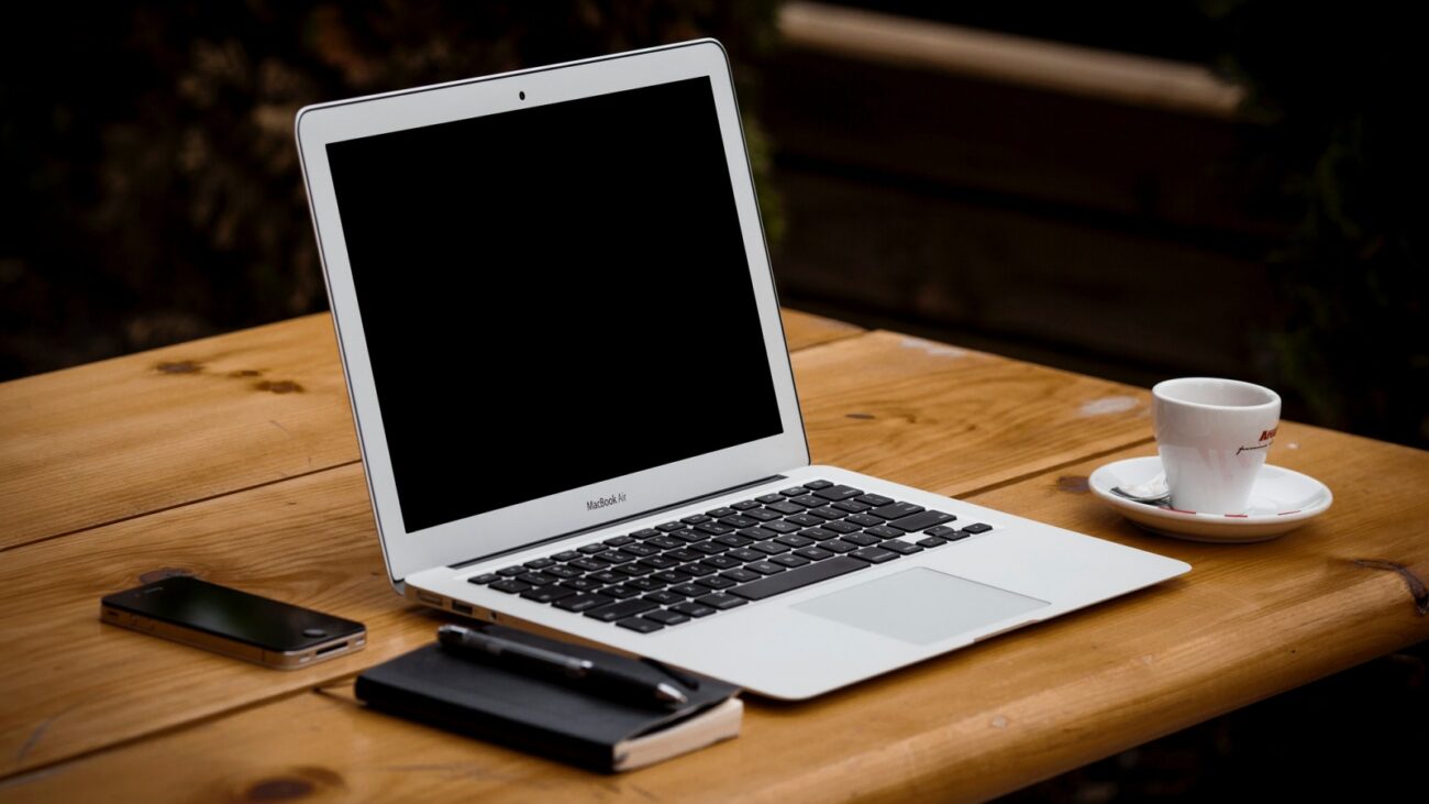 MacBook Air on a table