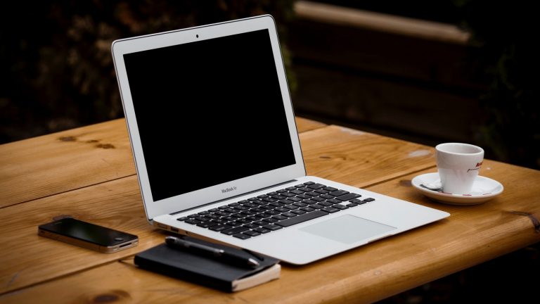 MacBook Air on a table