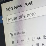 WordPress blog screen