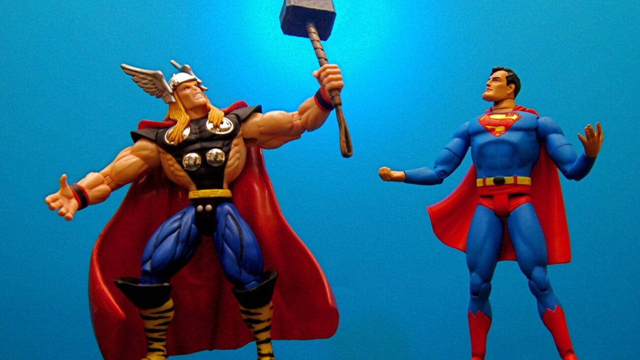 Thor and Superman figures