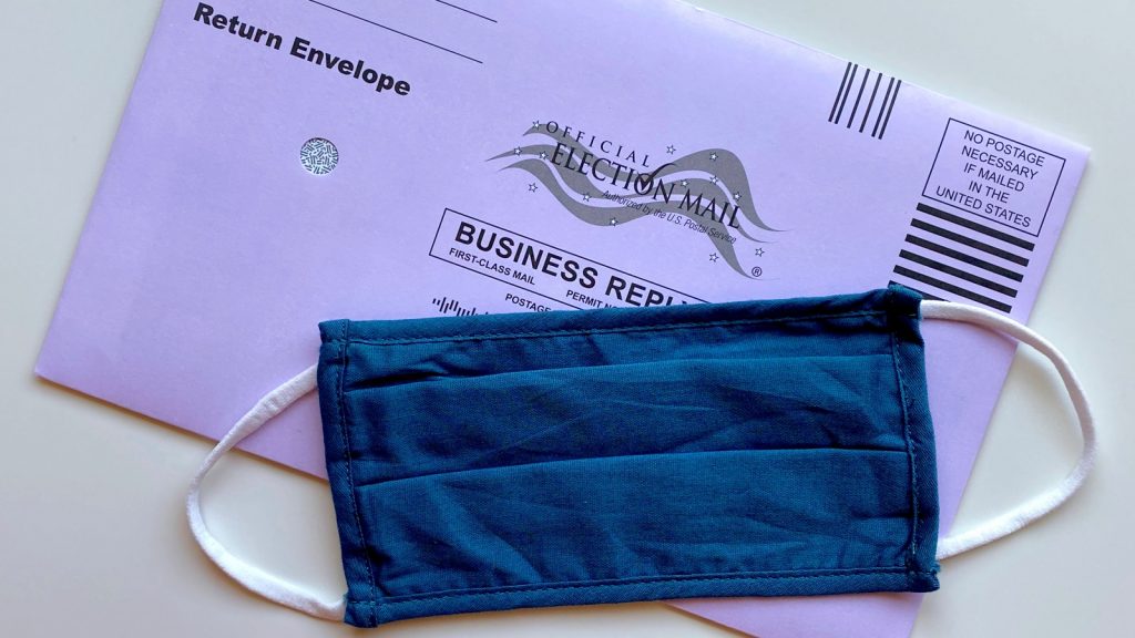 Election envelope and mask