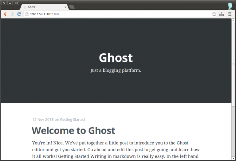 Ghost screenshot