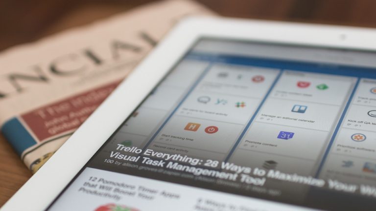 iPad and newspaper