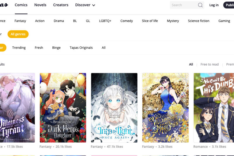 Popular webcomic and comic strip sites