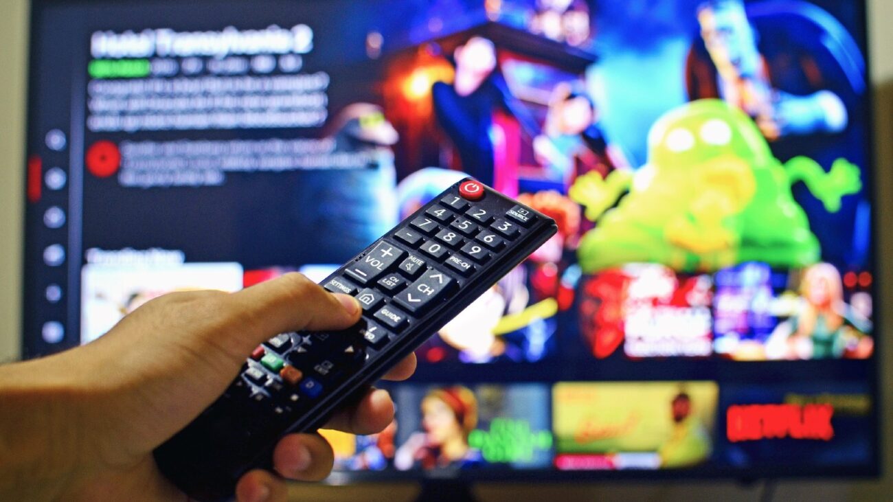 Netflix streaming service playing Hotel Transylvania