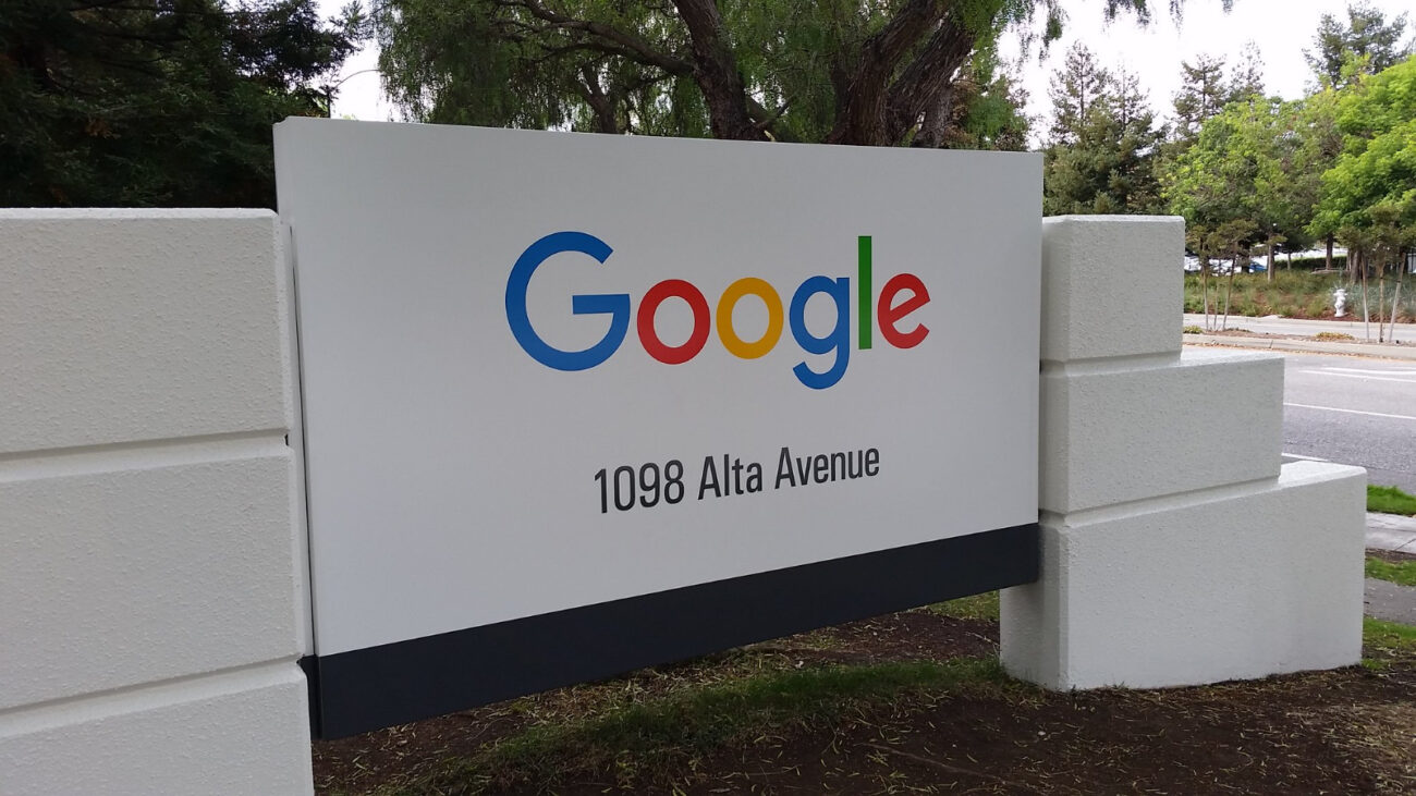 Google sign at Mountain View HQ