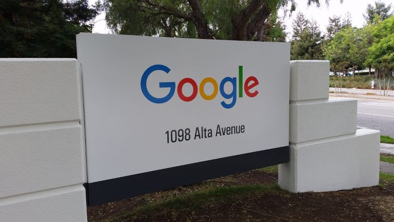 Google sign at Mountain View HQ