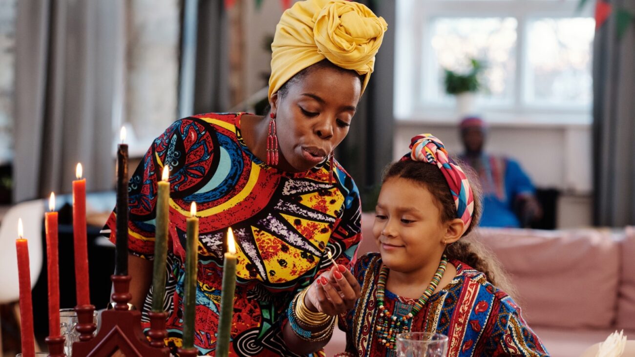 People celebrating Kwanzaa