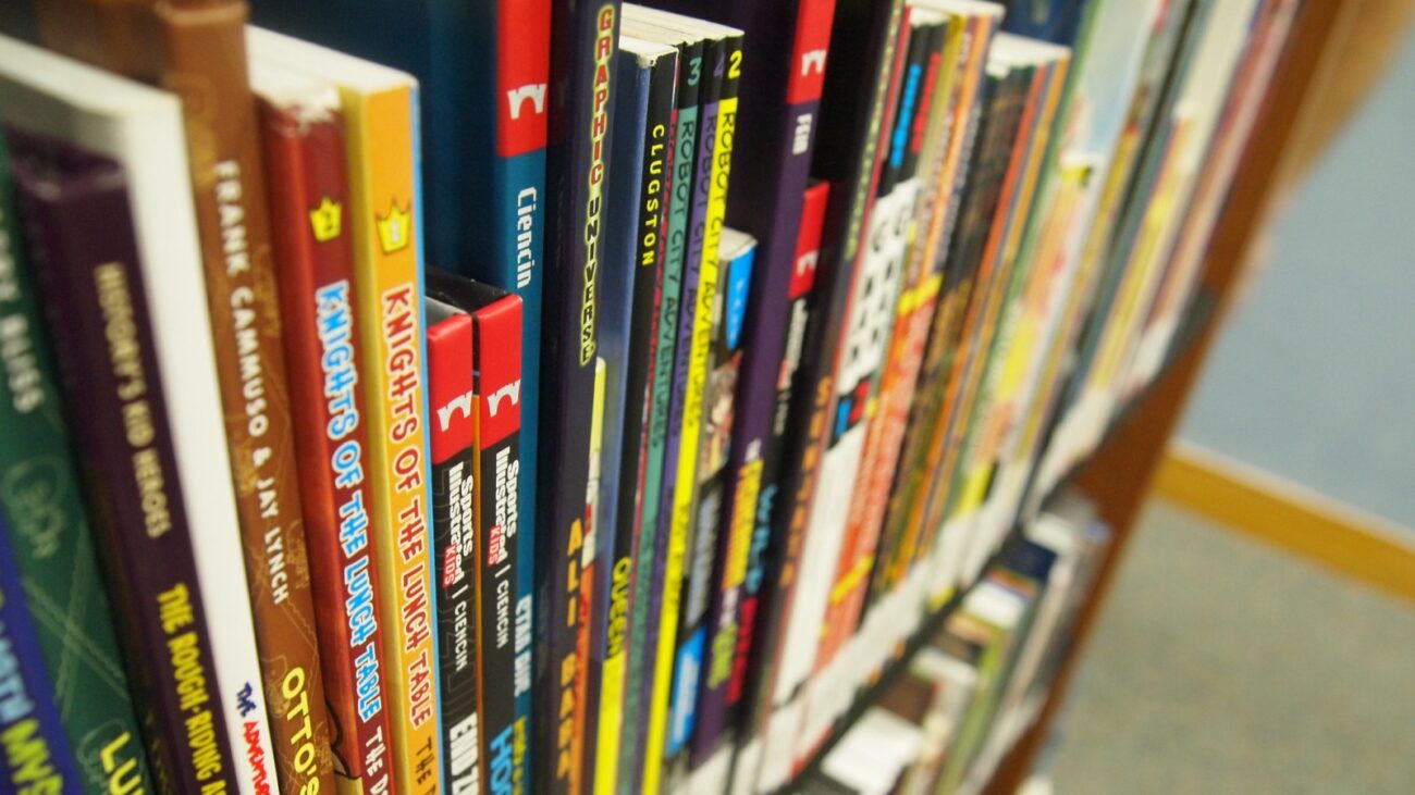 Graphic novels at a library