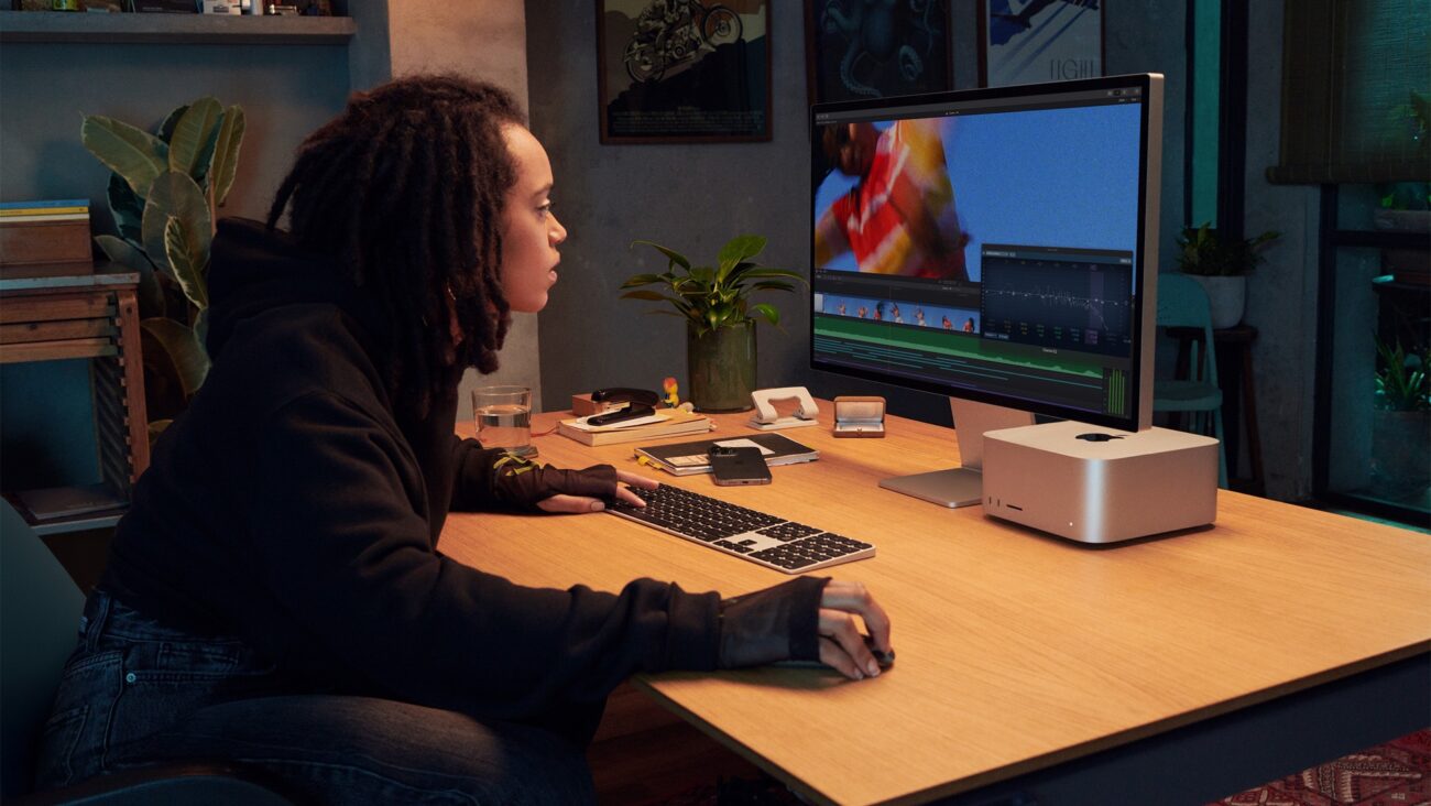 Person using Mac Studio
