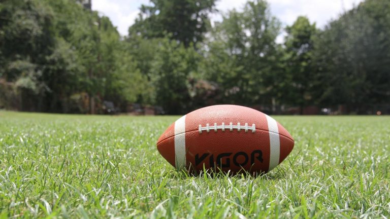 American football in grass