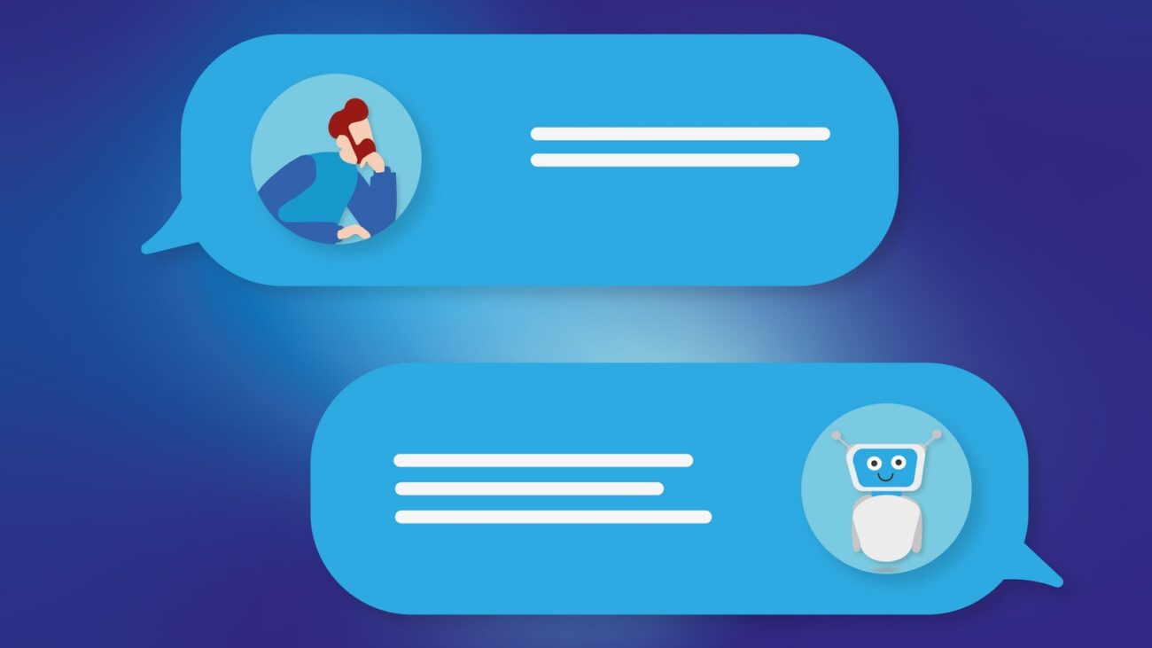 Chatbot and person chatting