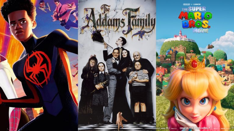 "Across the Spider-Verse", "The Addams Family," and Princess Peach