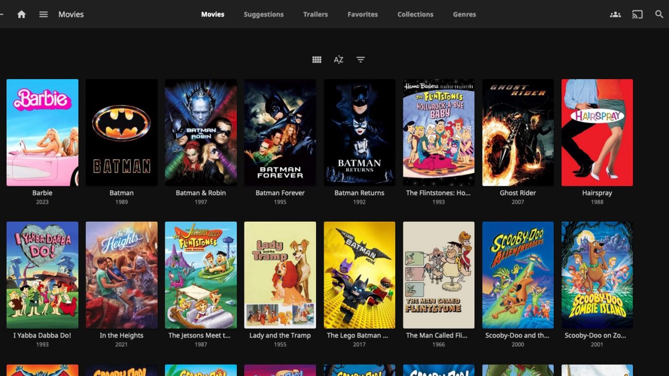 Jellyfin movies page