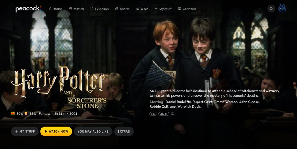 Harry Potter on Peacock