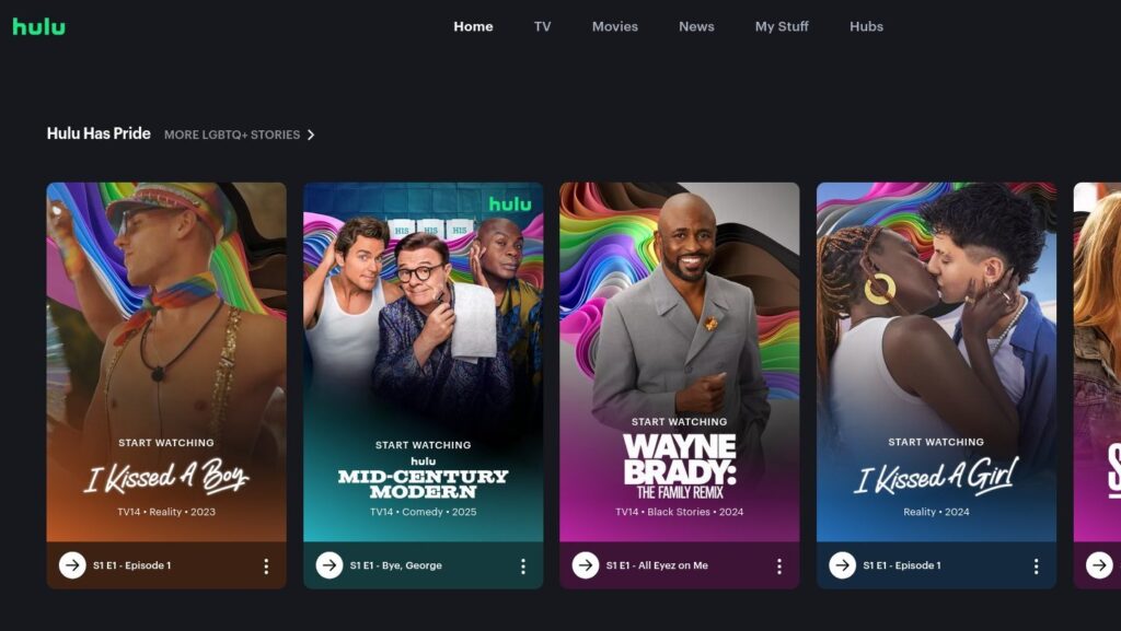 Hulu Pride hub