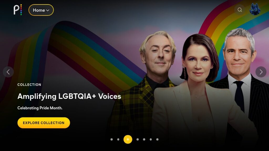 Peacock LGBTQ hub