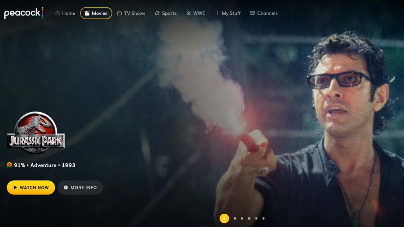 Peacock main page