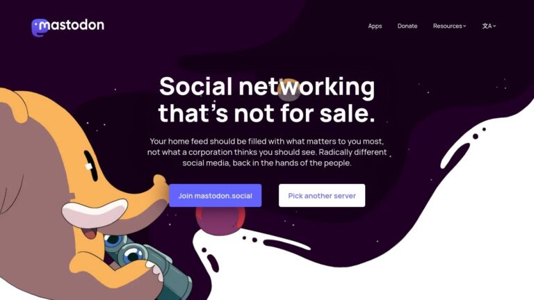 Join Mastodon page