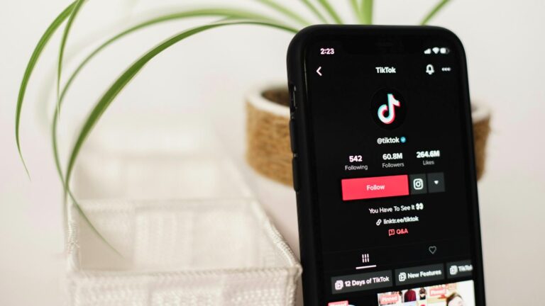 TikTok on a smartphone
