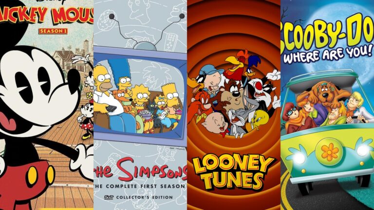Famous cartoons collage