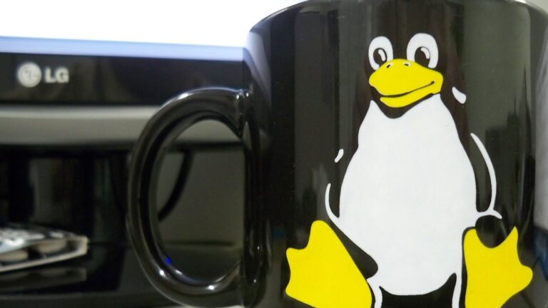 Tux on a mug