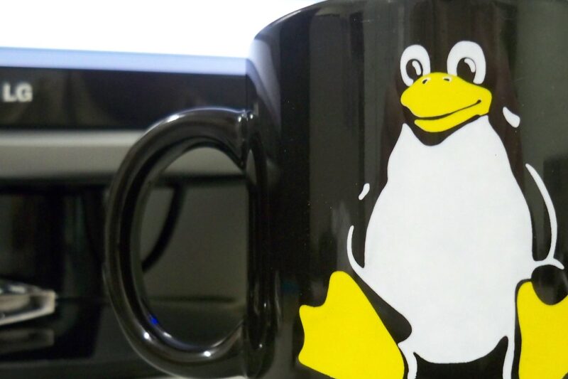 Tux on a mug