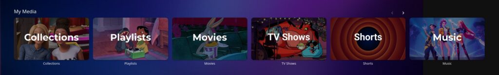 My Media section of Jellyfin