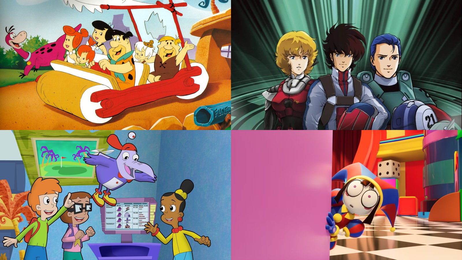 The Flintstones, Robotech, Cyberchase, and Amazing Digital Circus