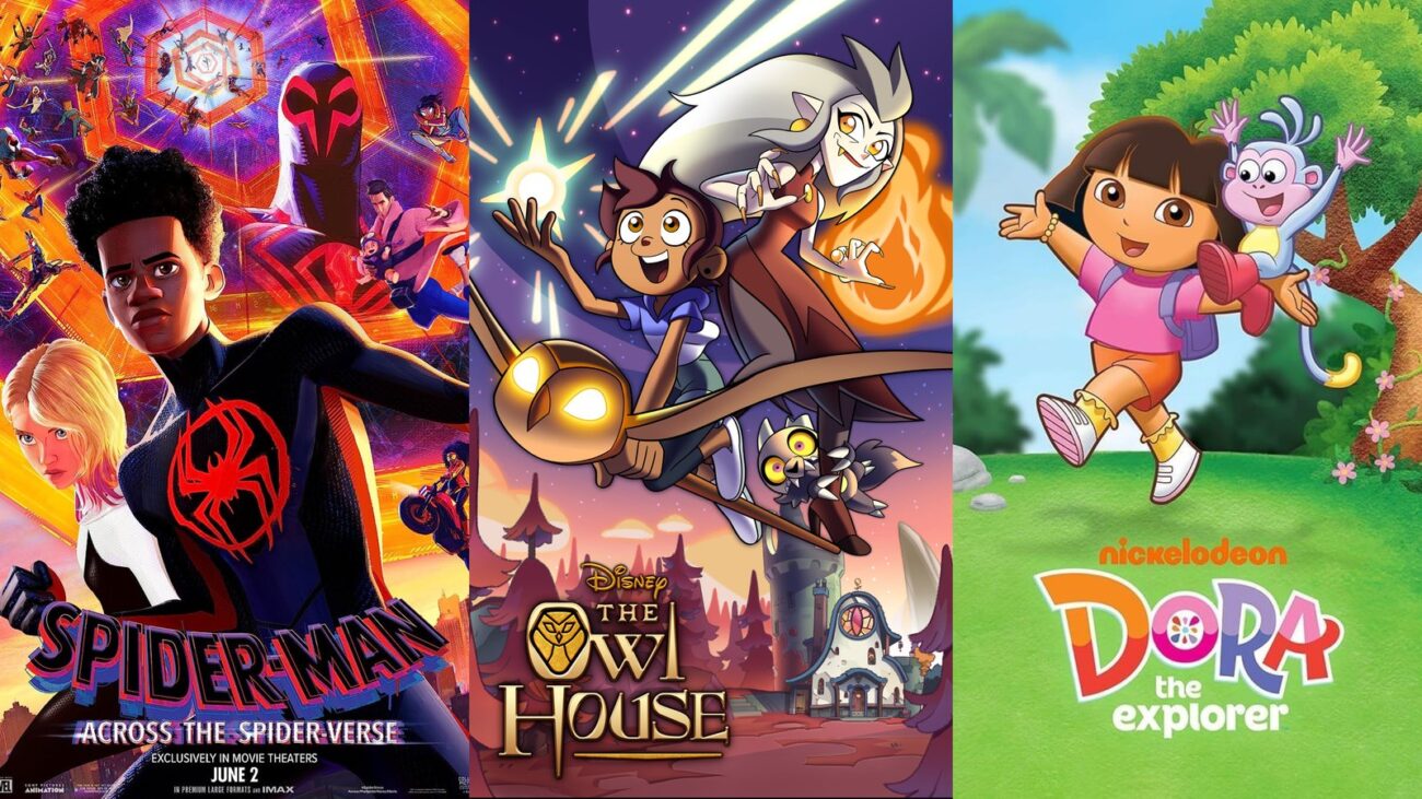 Latino cartoon characters collage